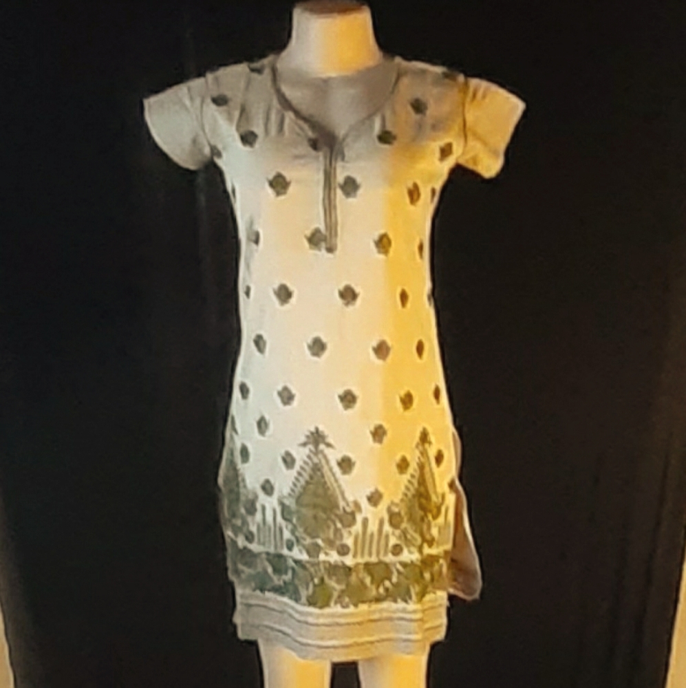 Vintage Handmade Indian Sari Dress Sz Sm